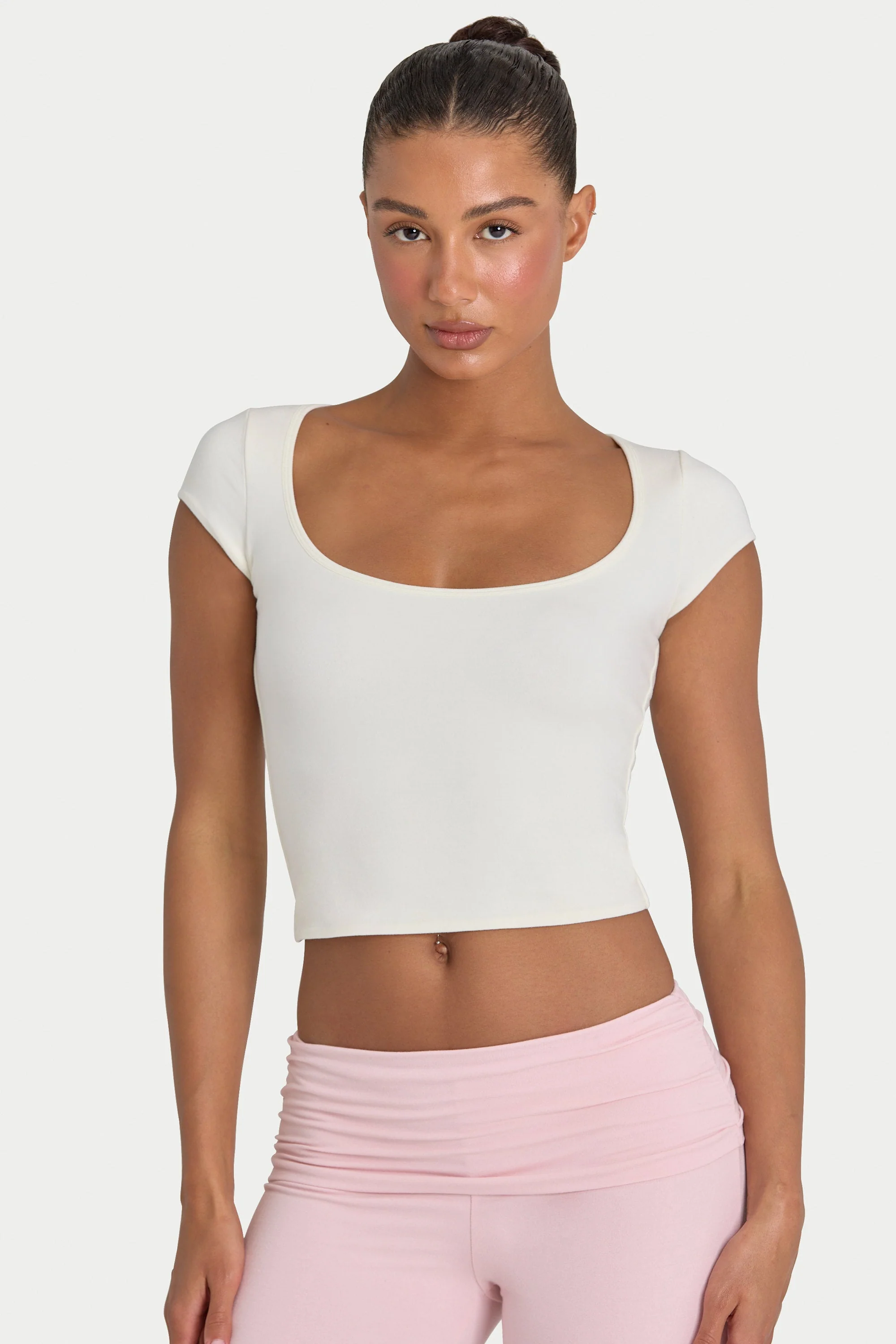 Versatile ButterCloud™ Crop Top in Coconut Smart
