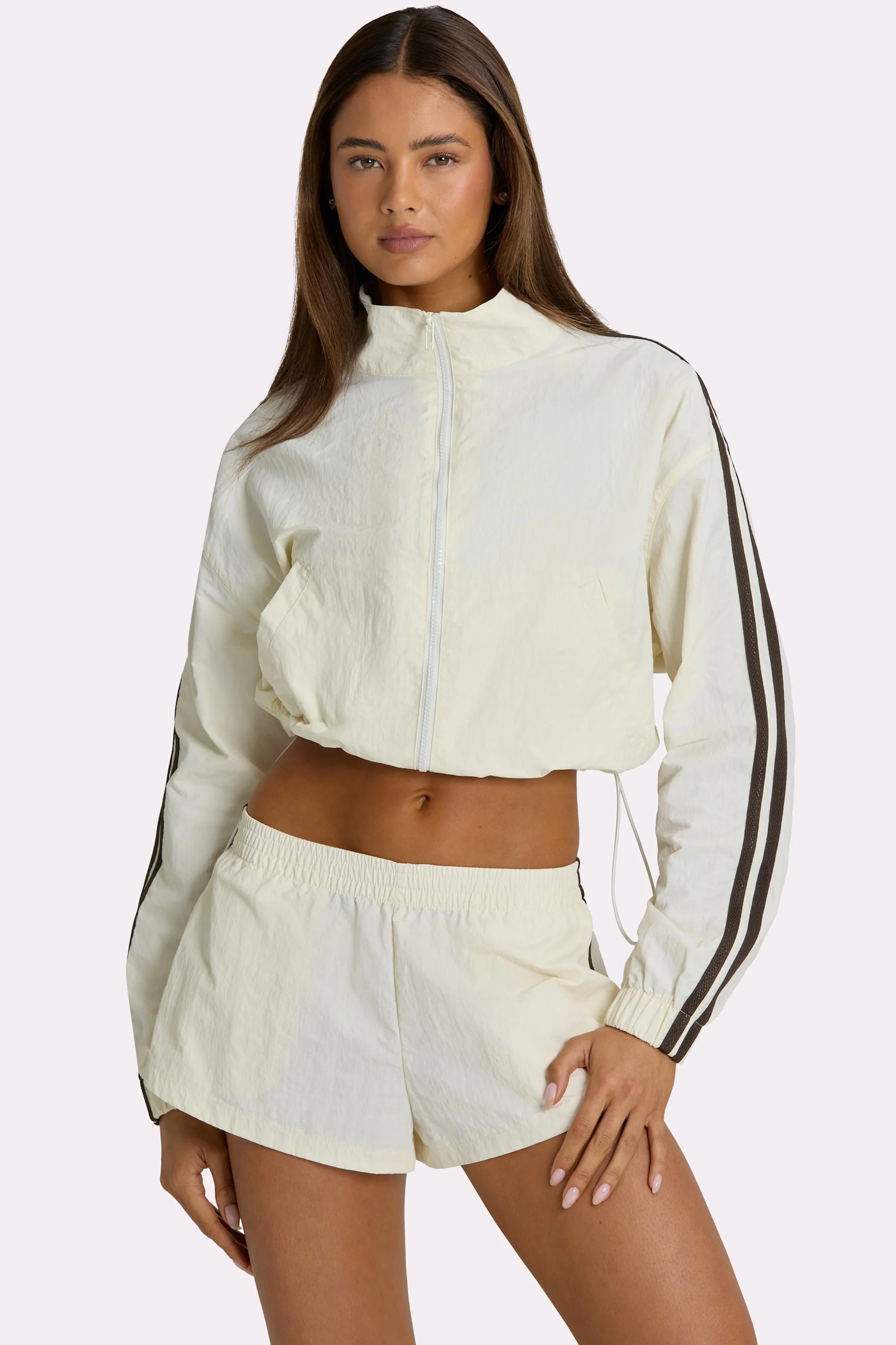 High-Grade Woven Zip-Up Track Jacket in Coconut Quality