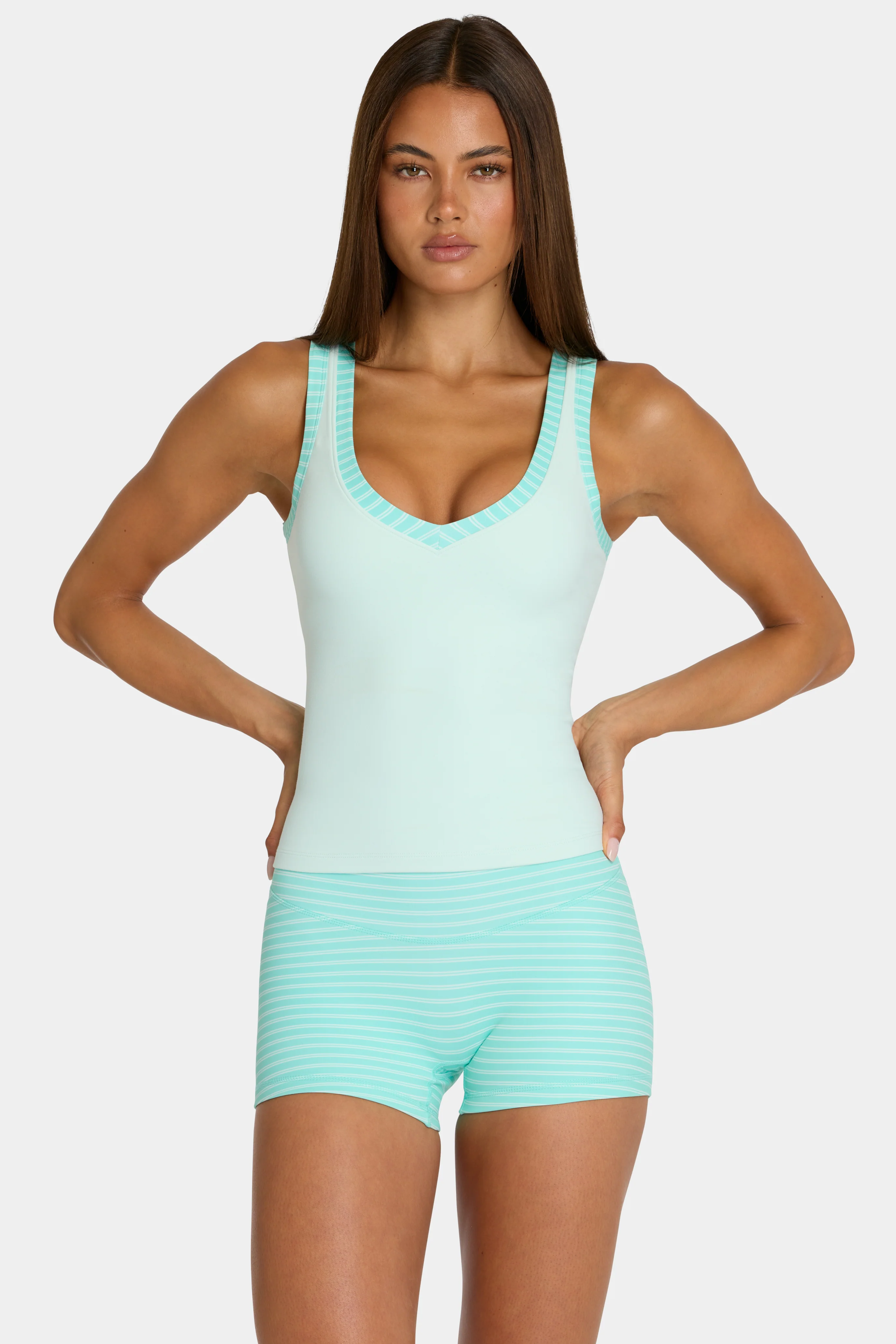 Versatile Soft Active Tank Top in Mint Luxury