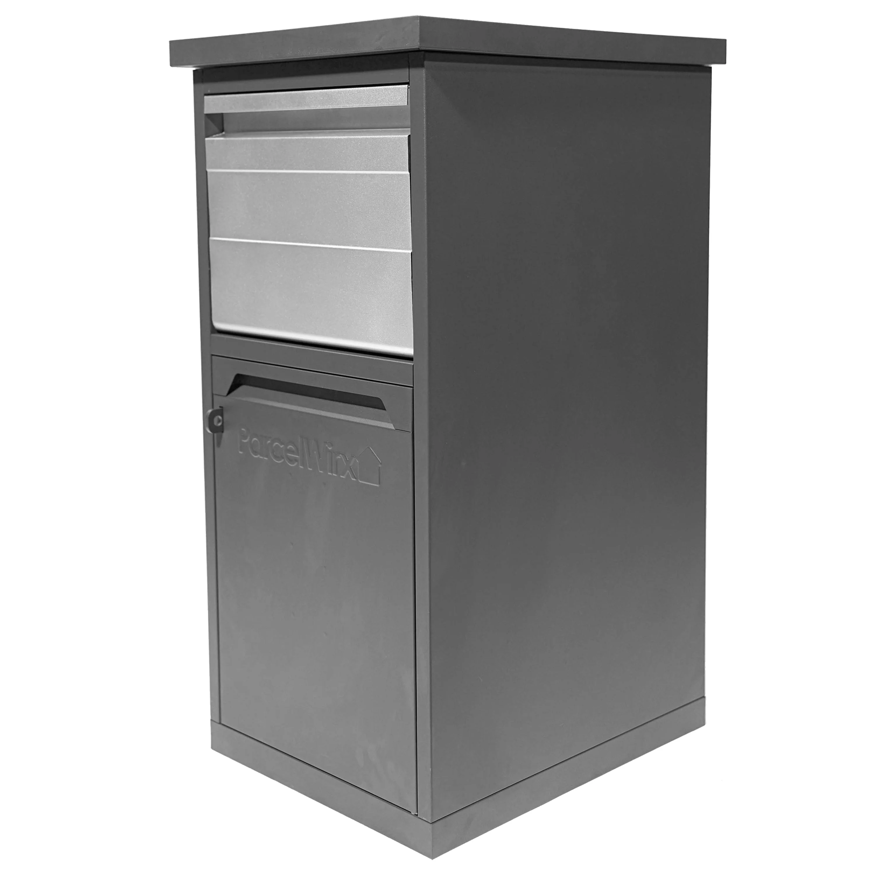 Refined ParcelWirx Package Delivery Box with Chute American ExpressApple PayDiners ClubDiscoverGoogle PayMastercardShop PayVisa Eco-Friendly