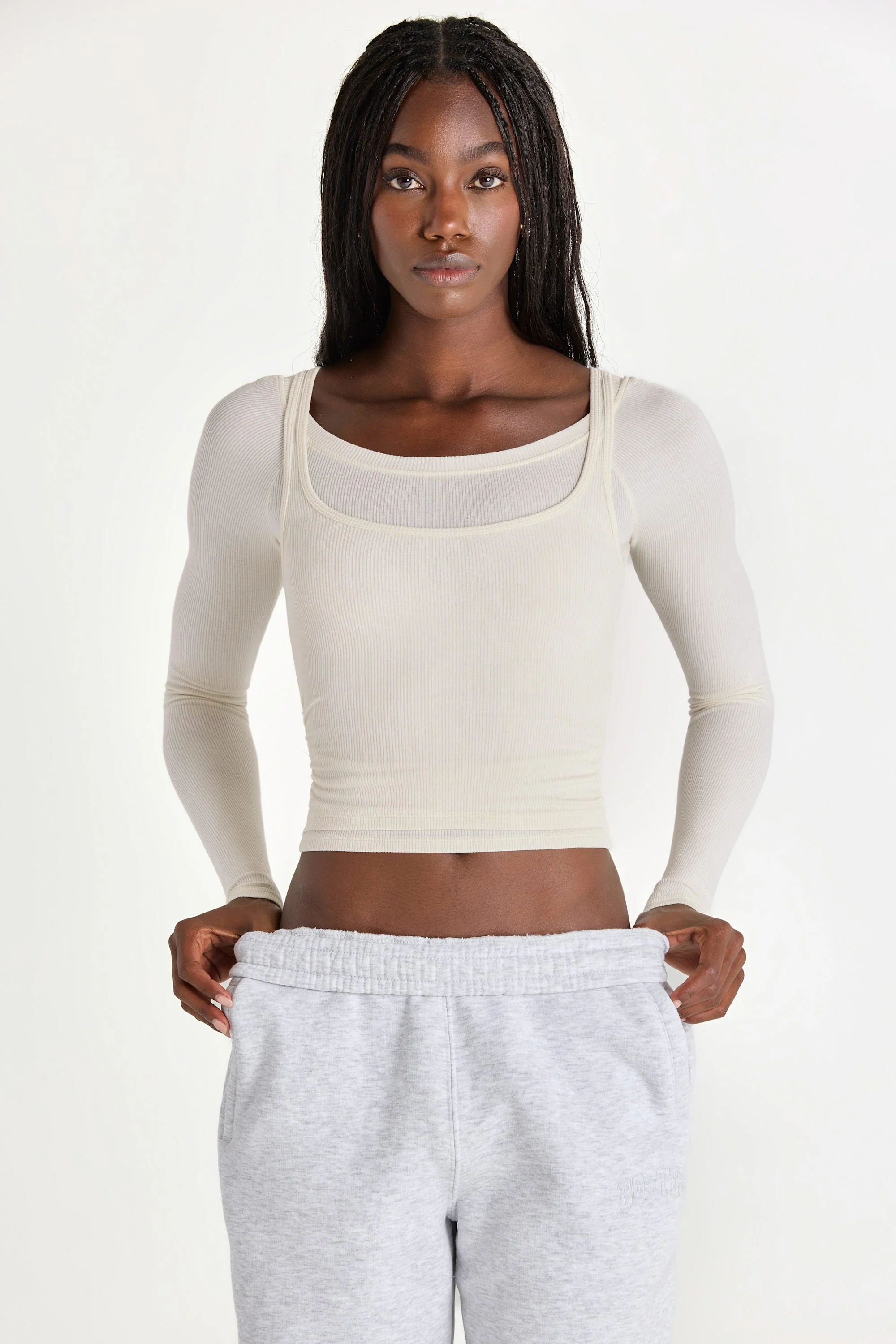 Practical ButterCloud™ Layered Top in Coconut Outstanding