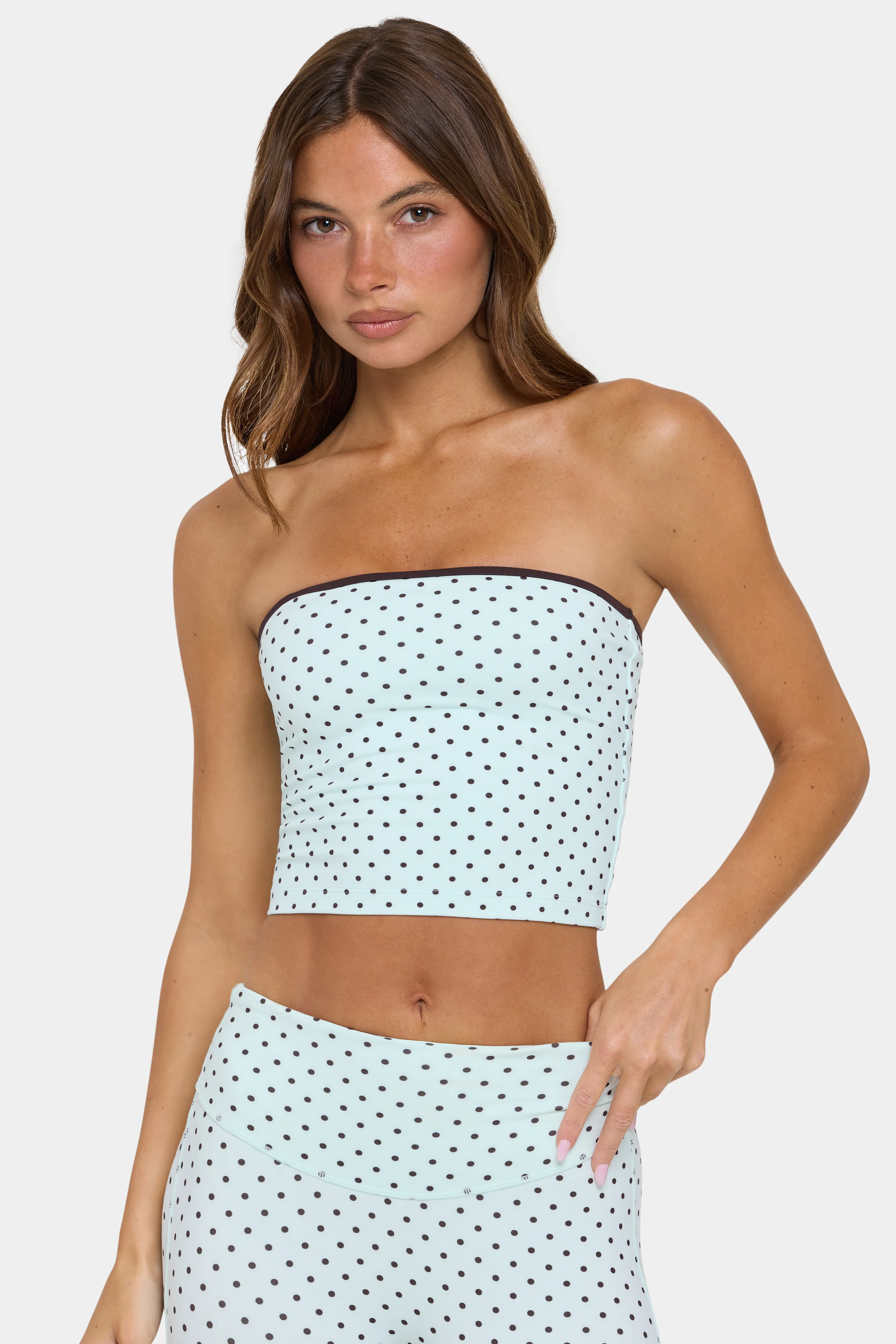 Solid Soft Active Bandeau Top in Mint Chip Specialty