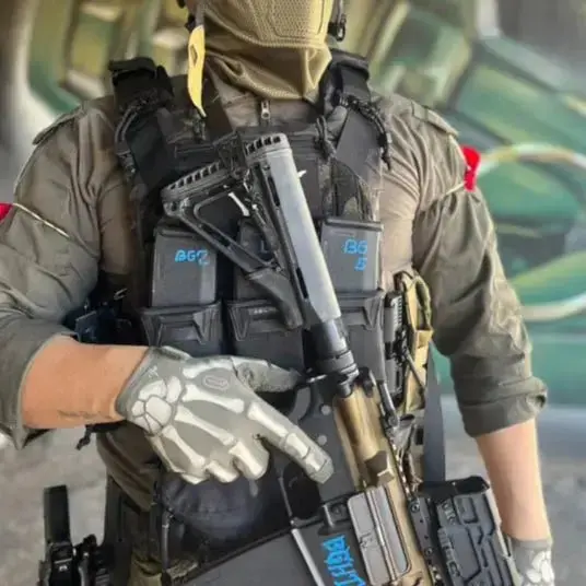 Crafted TACLAB Reaper Tactical Skeleton Gloves Smooth