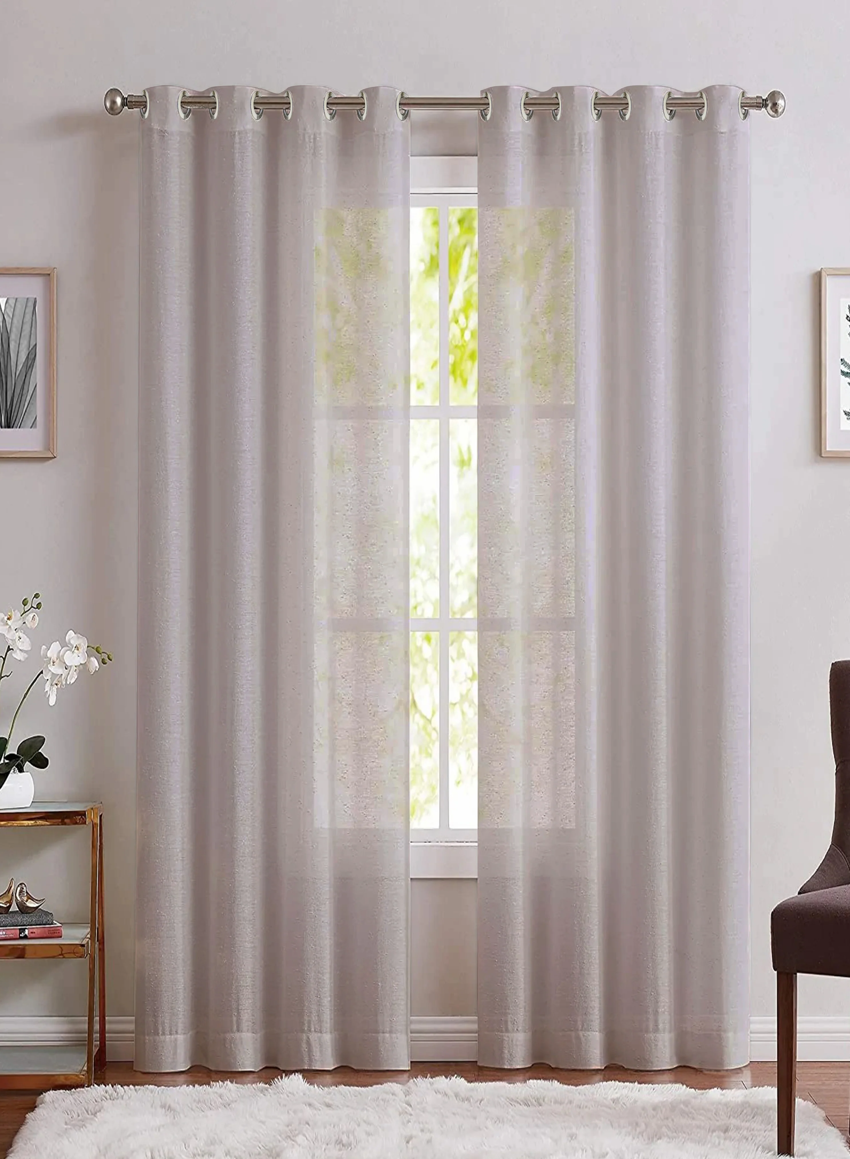 Detailed Casper Plain Sheer Curtains Off White Set of 2The Guide to Measuring and Choosing Curtains Eco-Friendly