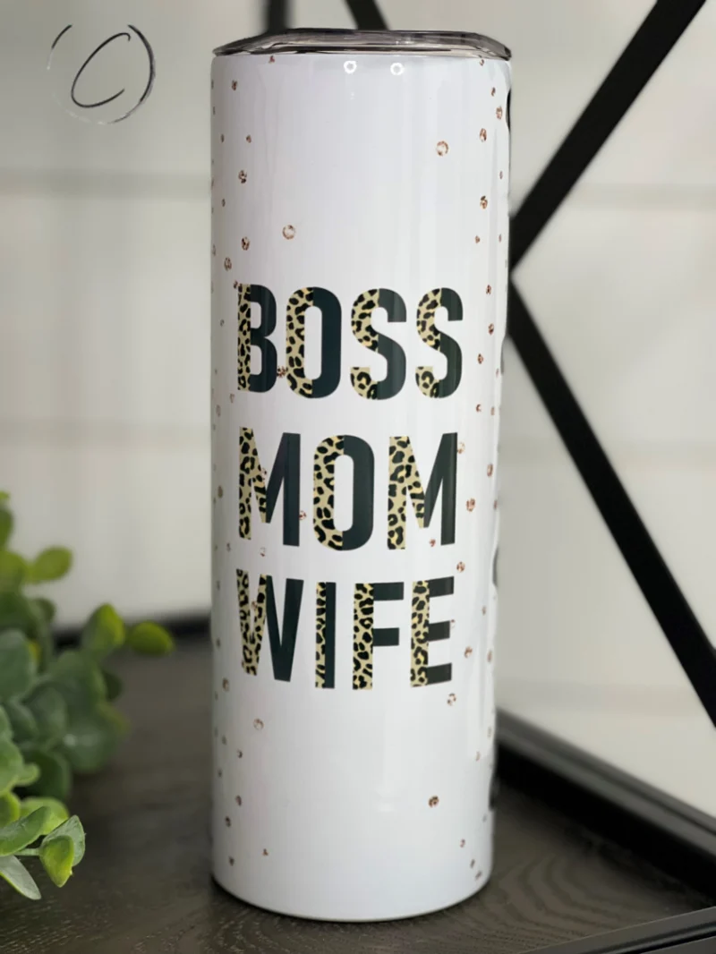 Fine Boss Mom Tumbler 20oz - Stylish Stainless Steel Gift for Moms and Wives Relaxed