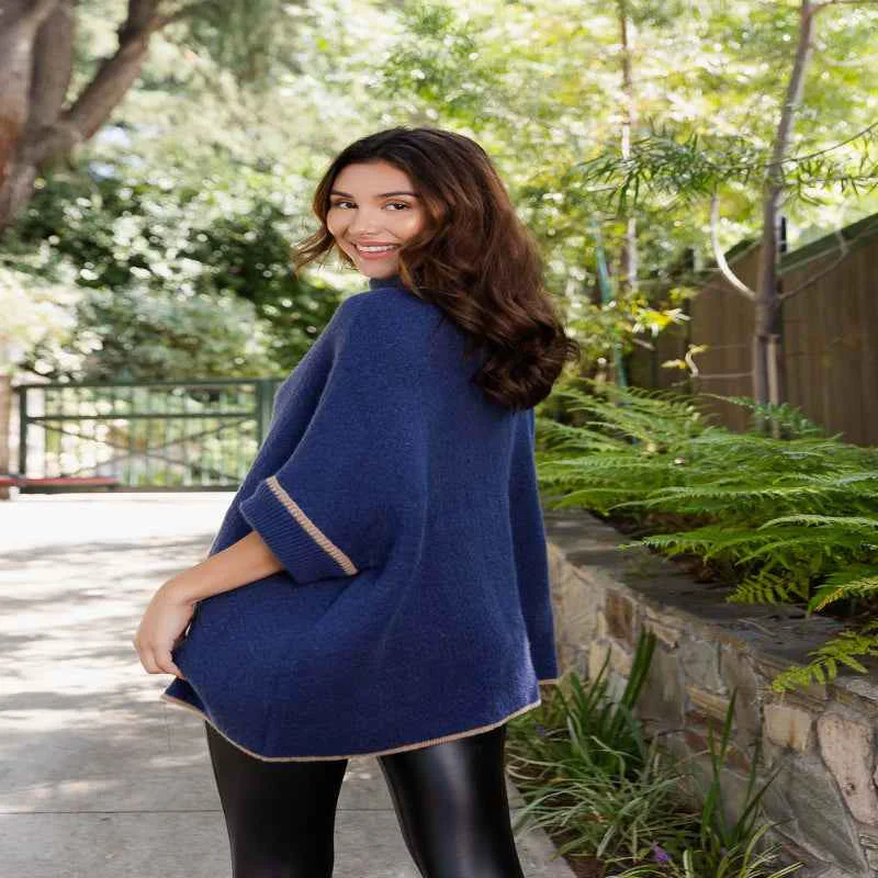Effective Cozy Turtleneck Poncho Exceptional