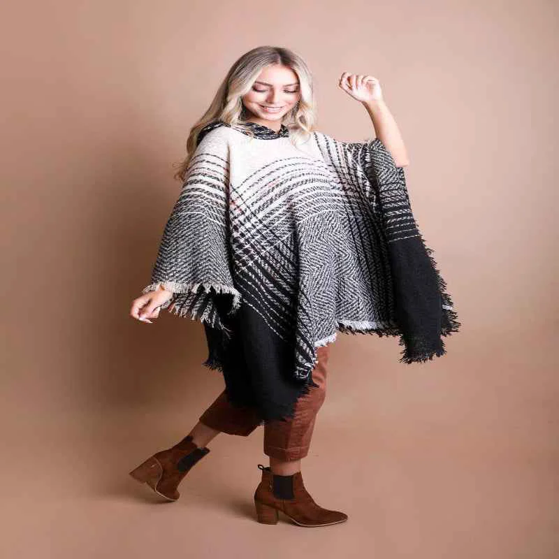 Recyclable Hooded Herringbone Wrap Contemporary