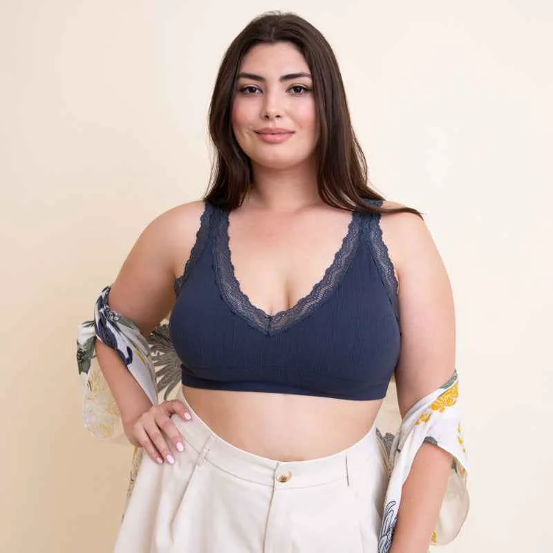 Sustainable Lace Trim Bralette Reusable
