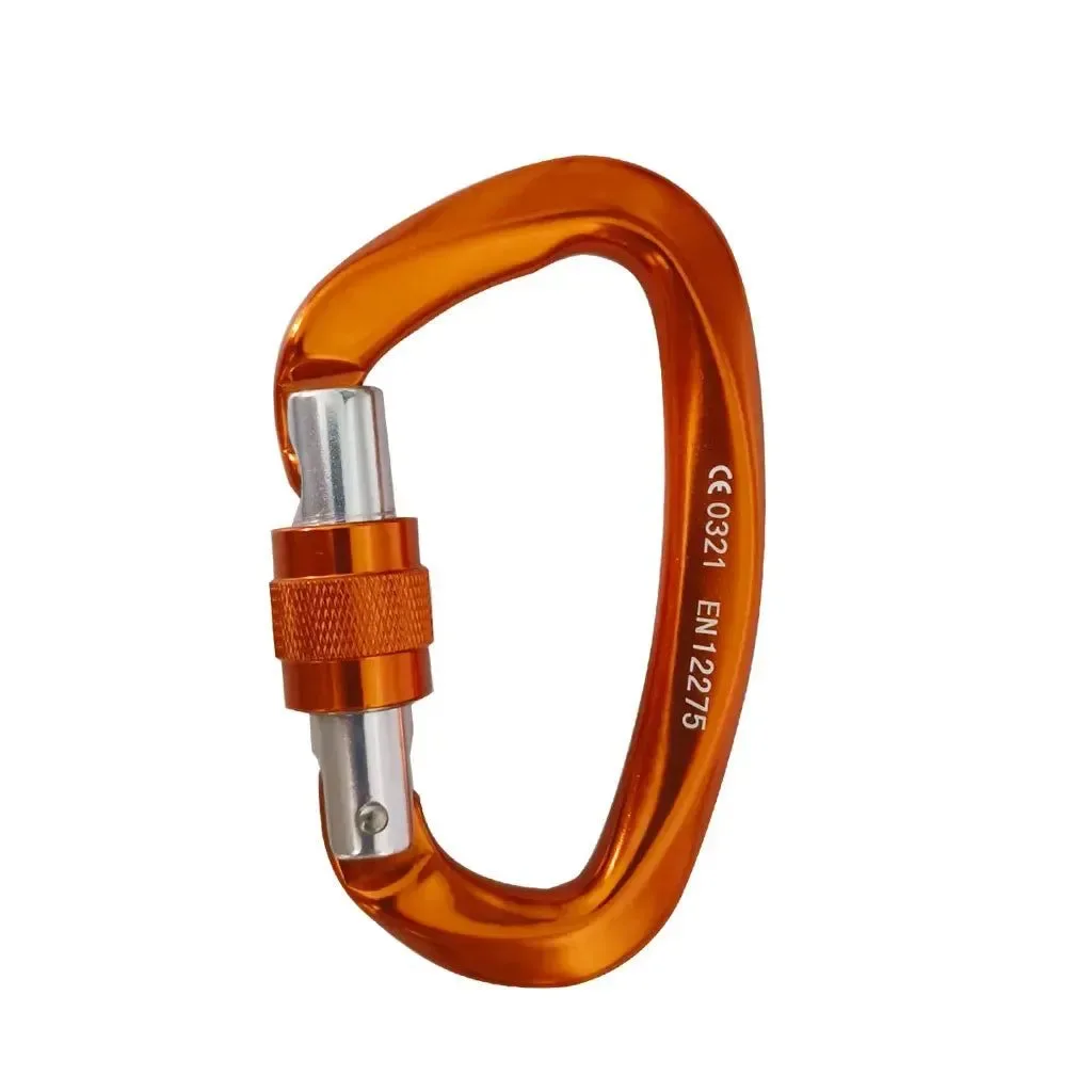 Exceptional Professional 25KN D-Shaped Climbing Carabiner Essential Safety Lock for Outdoor Mountaineering Stylish