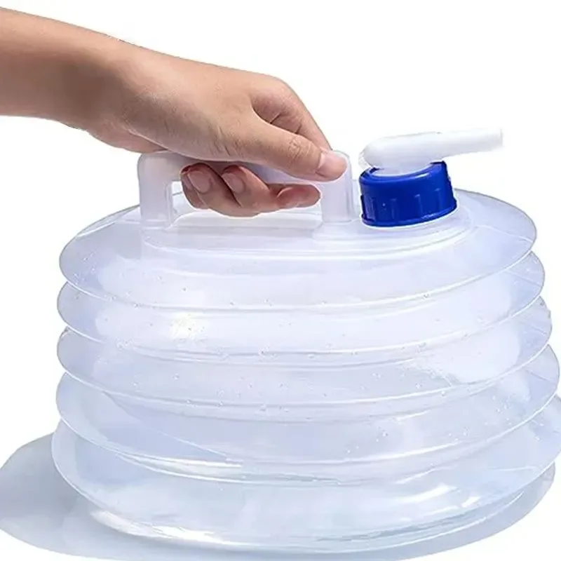 Enhanced Portable Collapsible Water Storage Bucket Versatile Outdoor Emergency Solution Fashionable