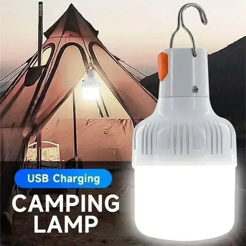High-End 60W USB Rechargeable LED Emergency Light Bulb Portable Lantern for Outdoor Camping and Hiking Smart