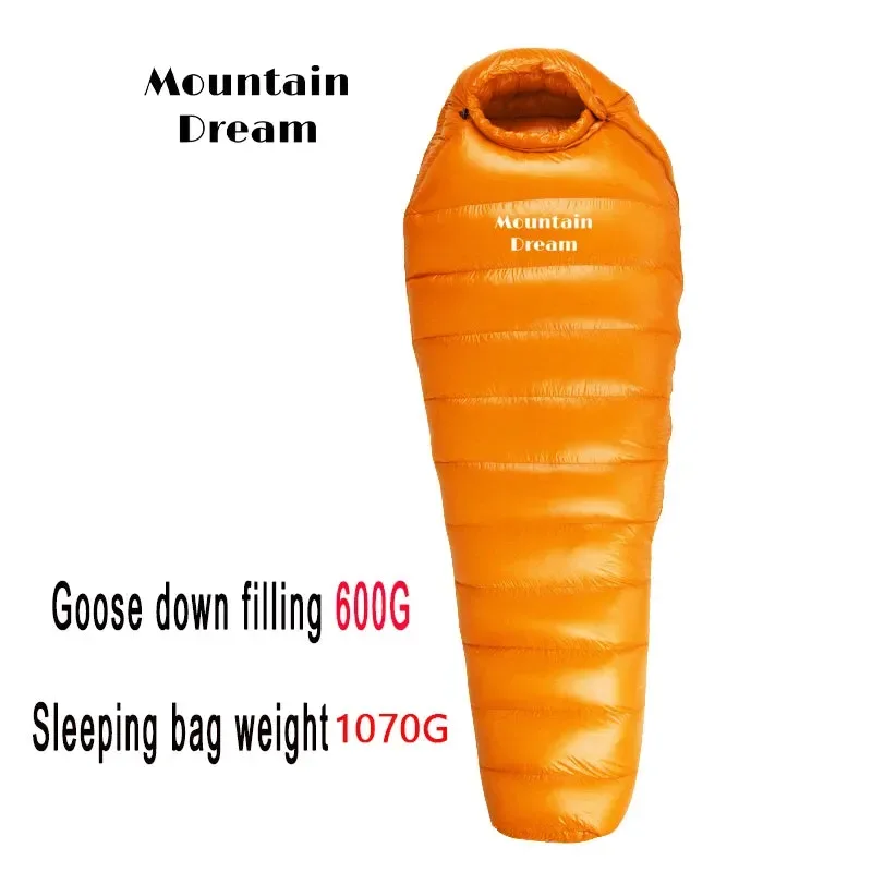 Reliable Winter Down Mummy Sleeping Bag - Warm White Goose Down for Three Seasons Suitable for Camping Trips Casual