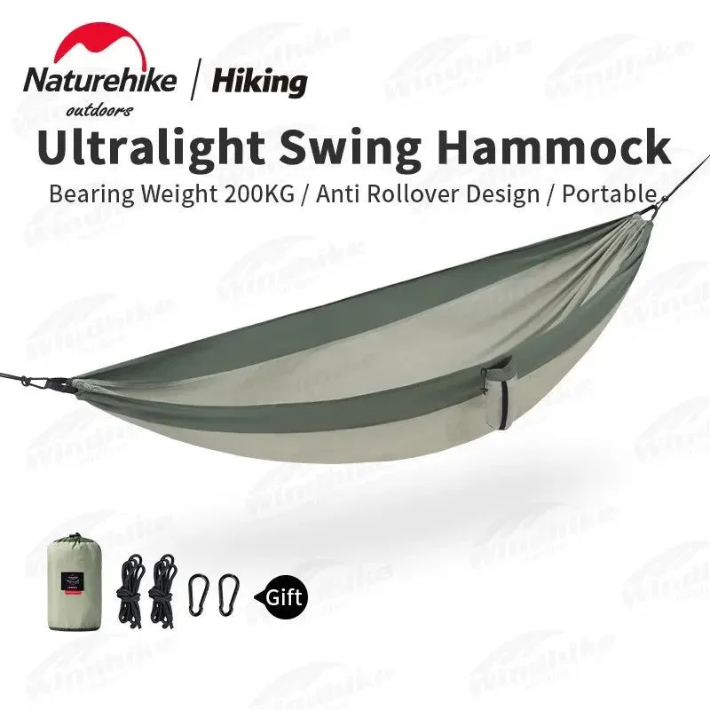 Effective Ultralight Camping Swing Hammock - Anti-Rollover 1 2 Person 200kg Capacity Portable Outdoor Hammock Professional