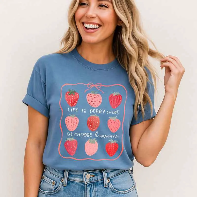 Proven Berry Sweet Life Quote Shirt for Women - Inspirational Casual Tee Optimized