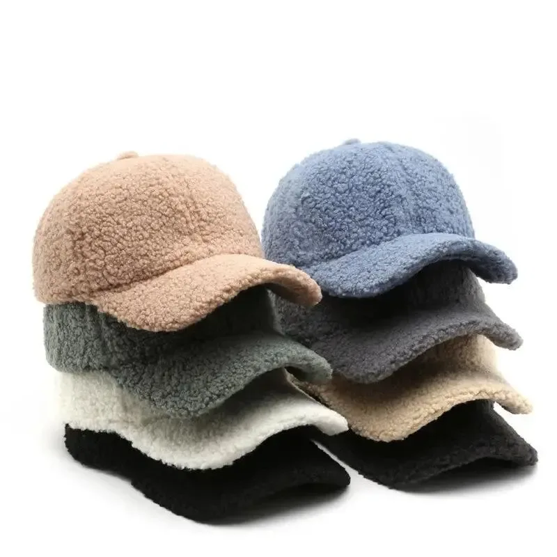 Specialty Women's Autumn Winter Baseball Cap - Plush Keep Warm Hat with Adjustable Strap Smooth