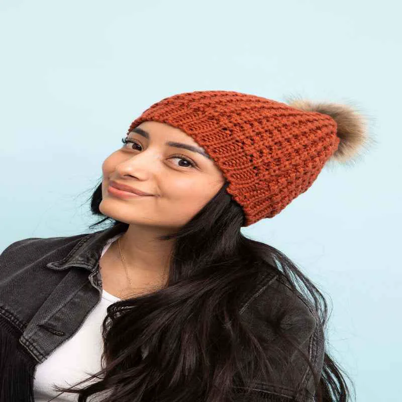 Efficient Textured Pom Beanies Environmentally Friendly