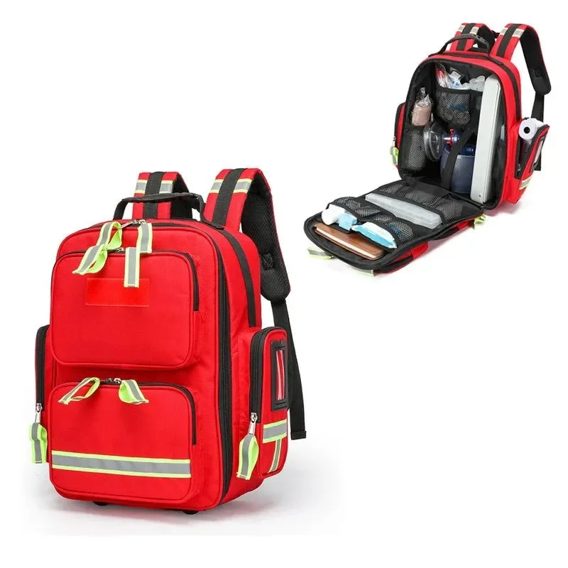 Verified First Aid Kits Emergency Rescue Backpack - Large Capacity Sorted Storage for Outdoor Camping and Survival Minimalist