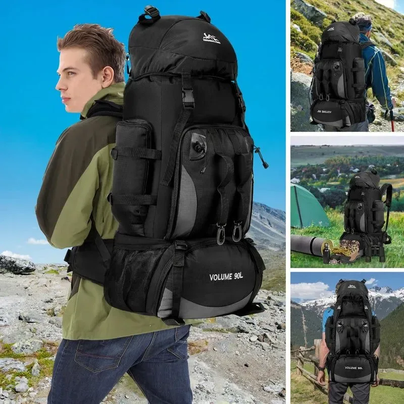High-Quality 90L Waterproof Hiking Camping Backpack - Large Capacity Trekking Rucksack for Travel and Outdoor Sports Specialty