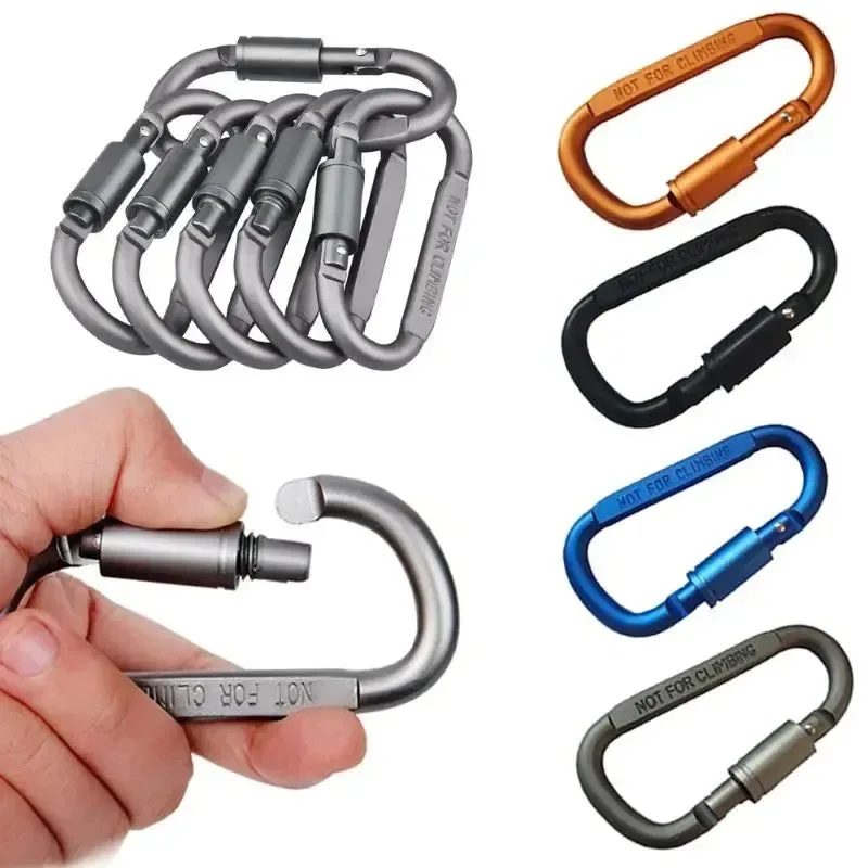 Smart 4Pcs Carabiner Set - Tactical Aluminum Alloy Carabiner Hooks for Camping Survival EDC and Outdoor Activities Fashionable