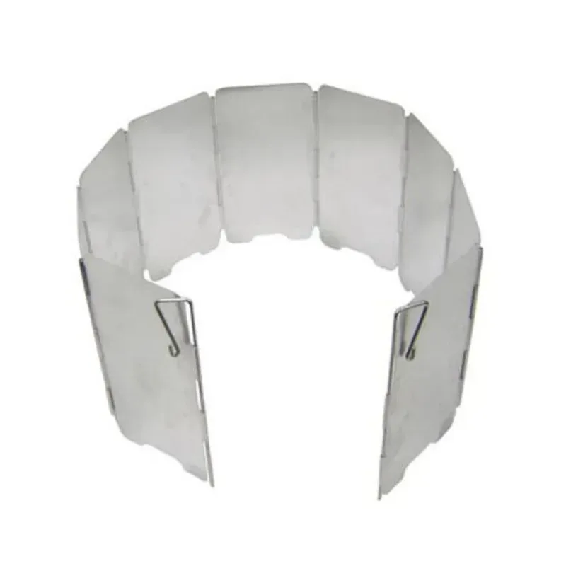 Lightweight 9 Plates Foldable Gas Stove Windshield - Outdoor Camping Windproof Screen for Cooking Burner Top-Quality