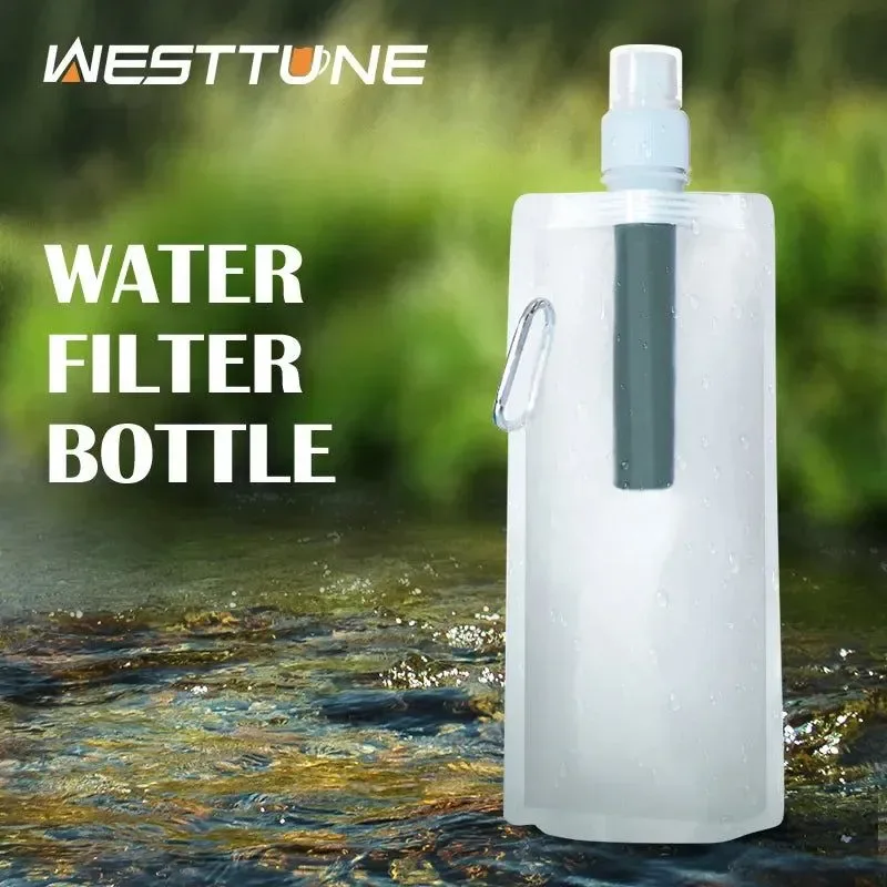 Professional Outdoor Water Filter Straw Bottle – Portable Survival Purification System for Camping Hiking Emergency Quality