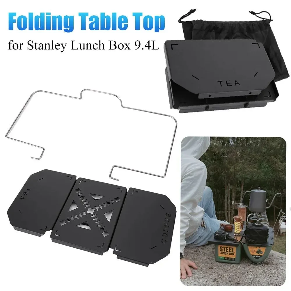 Functional Heavy Duty Mini Metal Shelf for Stanley 9.4L Lunch Box – Aluminum Alloy Camping Organizer Rack Heavy Duty Mini Metal Shelf for Stanley 9.4L Lunch Box – Maximize Your Camp Kitchen Space Detailed