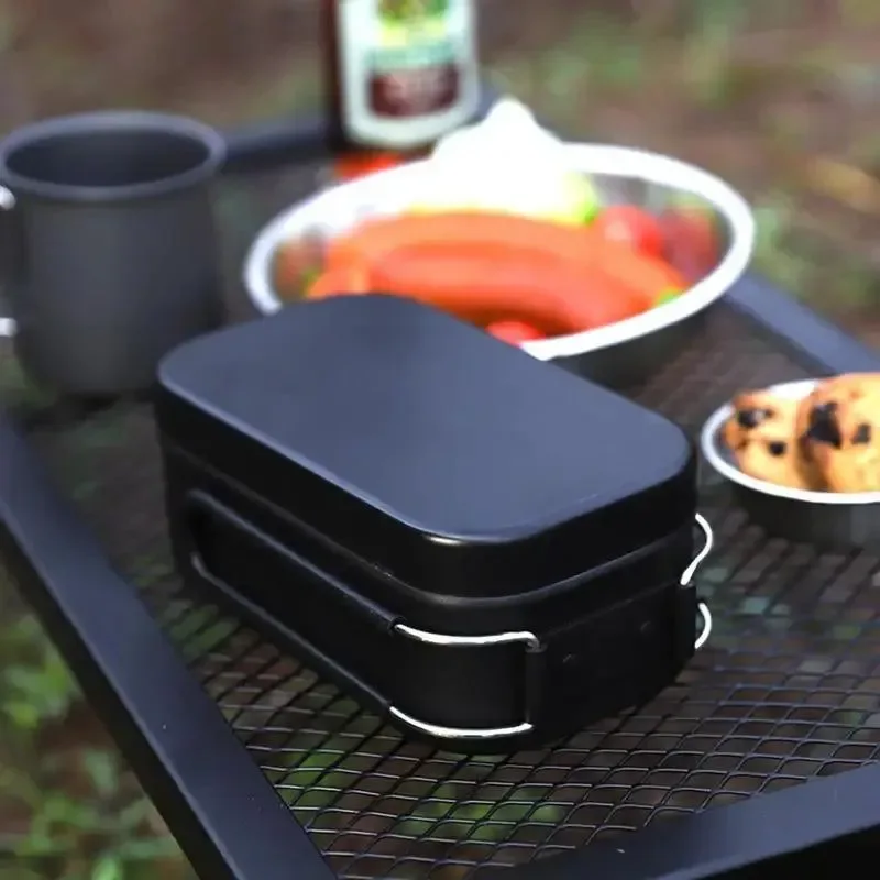 Original Design Portable Aluminum Lunchbox for Outdoor Cooking and Camping Genuine
