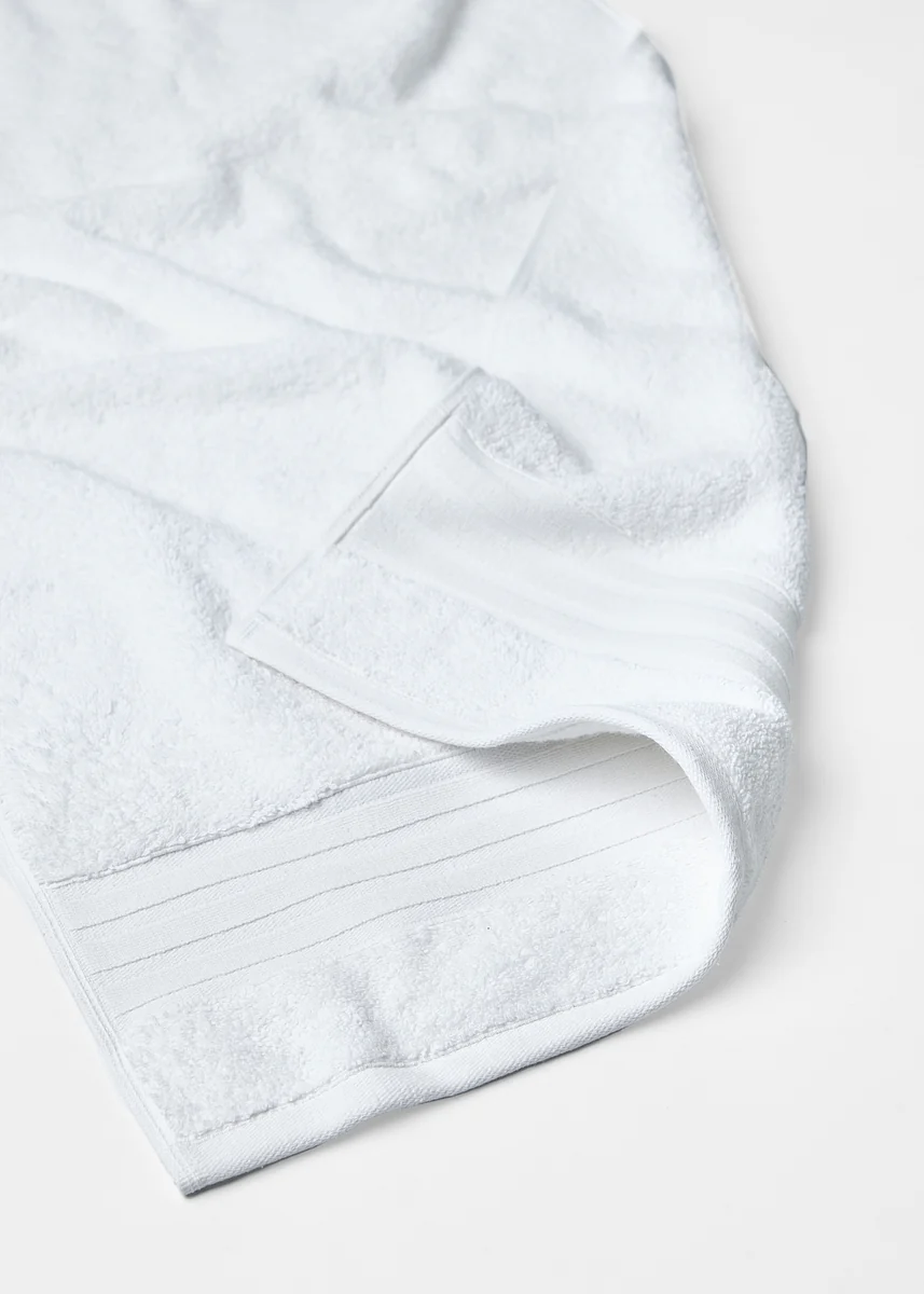 Expertly Made Foxford Luxury Cotton Bath Towel - White Easy-to-Use
