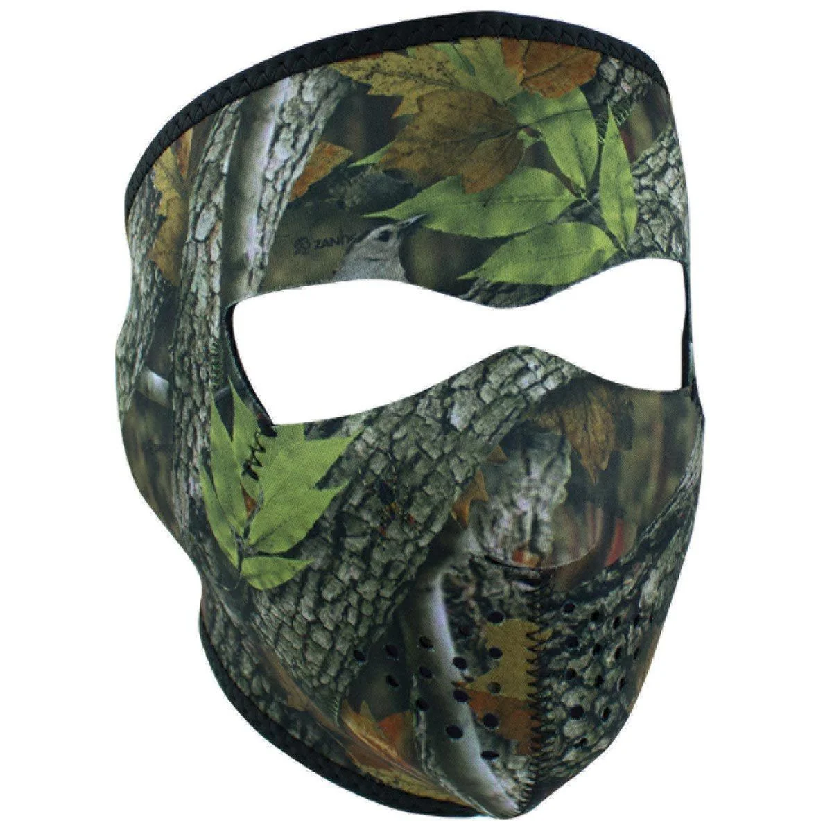 Pure ZanHeadgear WNFM238 Neoprene Forest Camo Full Face Mask Relaxed