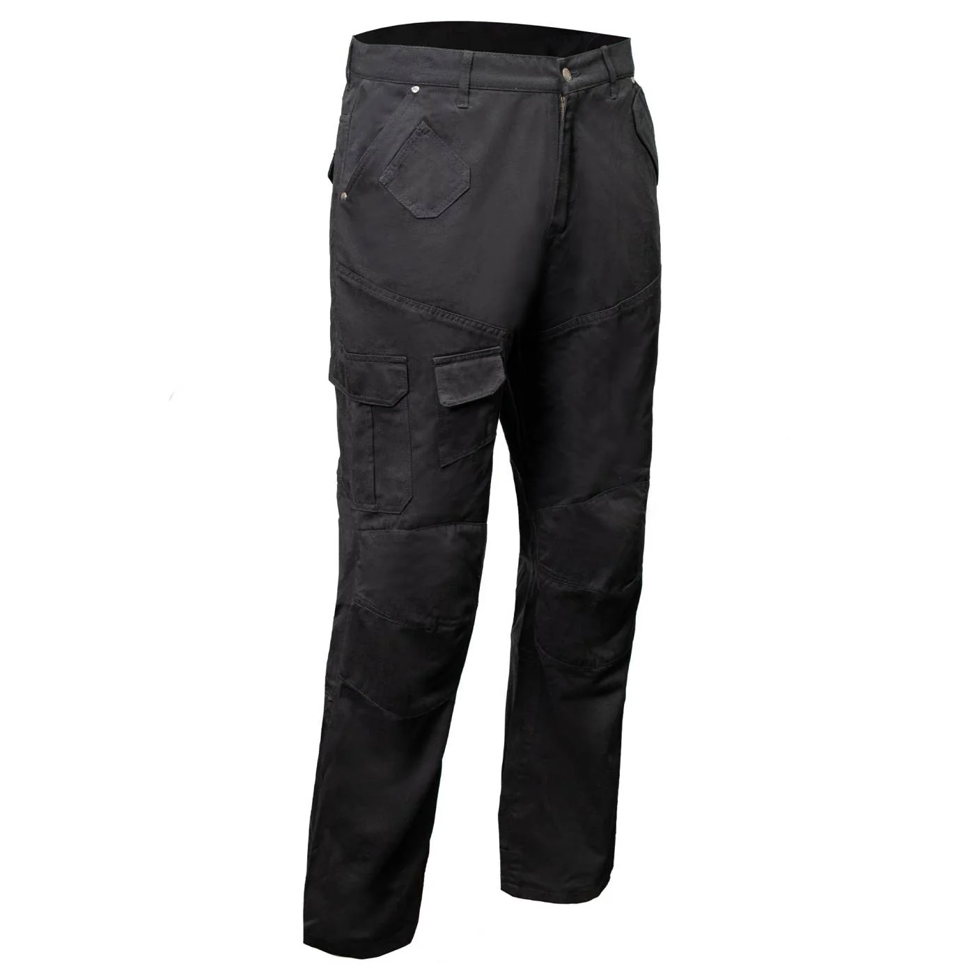 Premium Milwaukee Leather MPM5590 Men's Black CE Armored Cargo Jeans Pants Reinforced w Aramid by DuPont Fibers Optimized