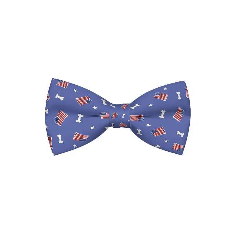Fine Patriotic Dog Bow Tie Organic