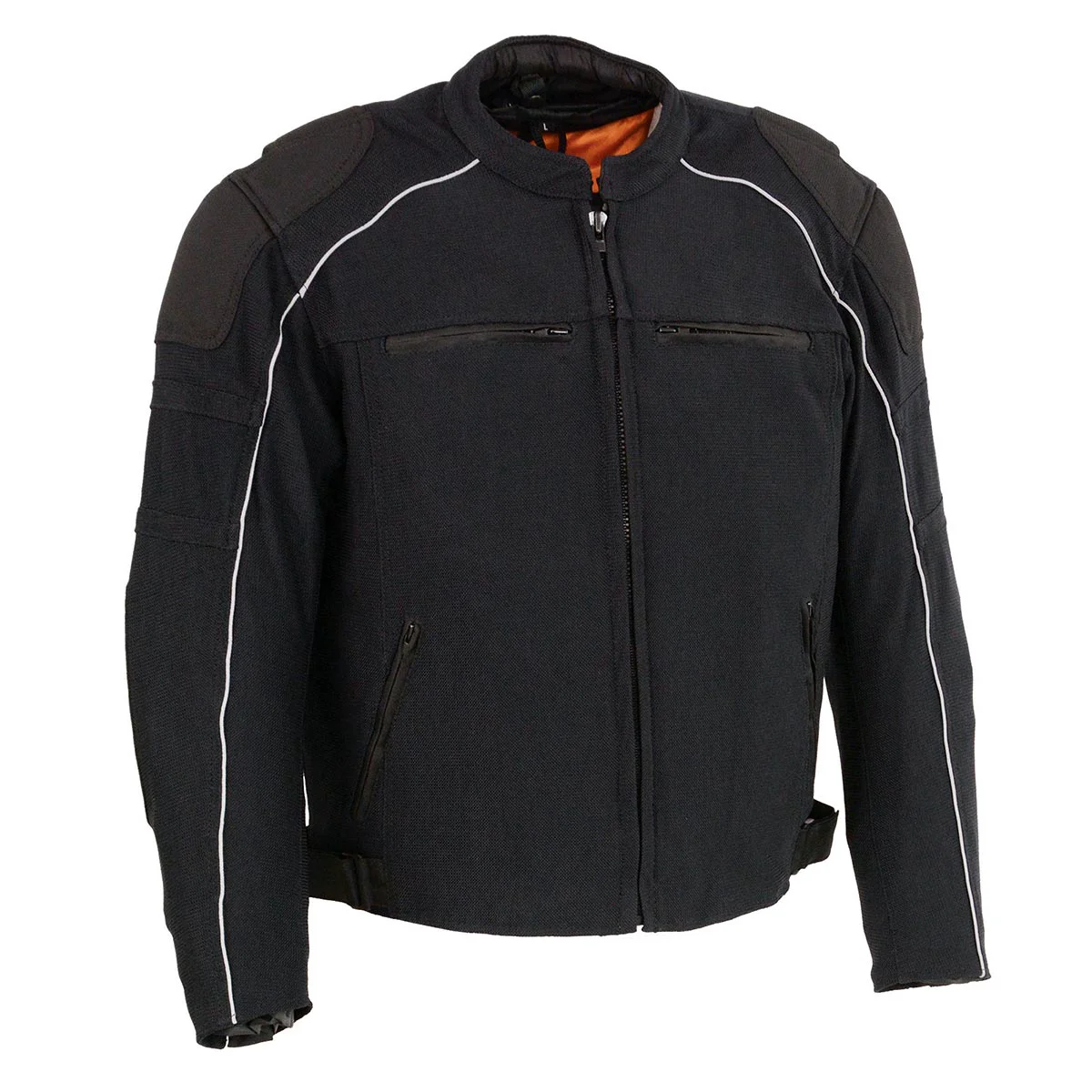 Responsible Milwaukee Leather Men's Black Armored Textile Motorcycle Jacket-All Season Jacket w Removable Liner - MPM1791 Optimized