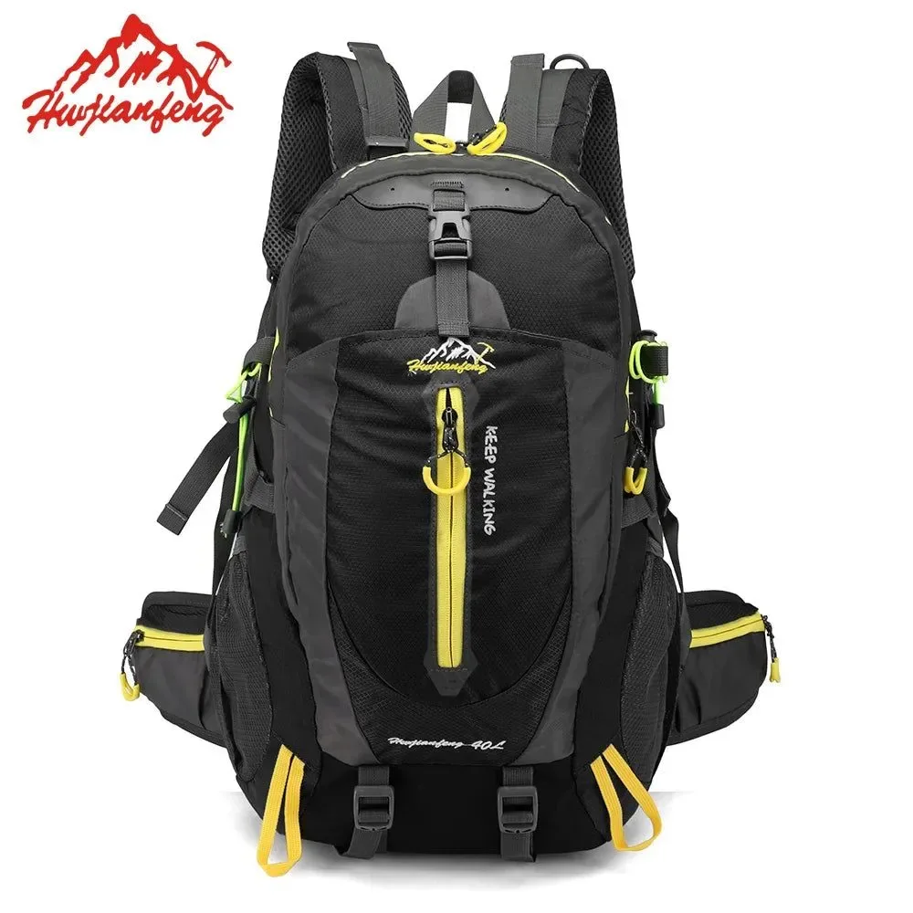 Versatile 40L Waterproof Climbing Backpack Outdoor Sports Rucksack for Hiking Camping and Travel Fine