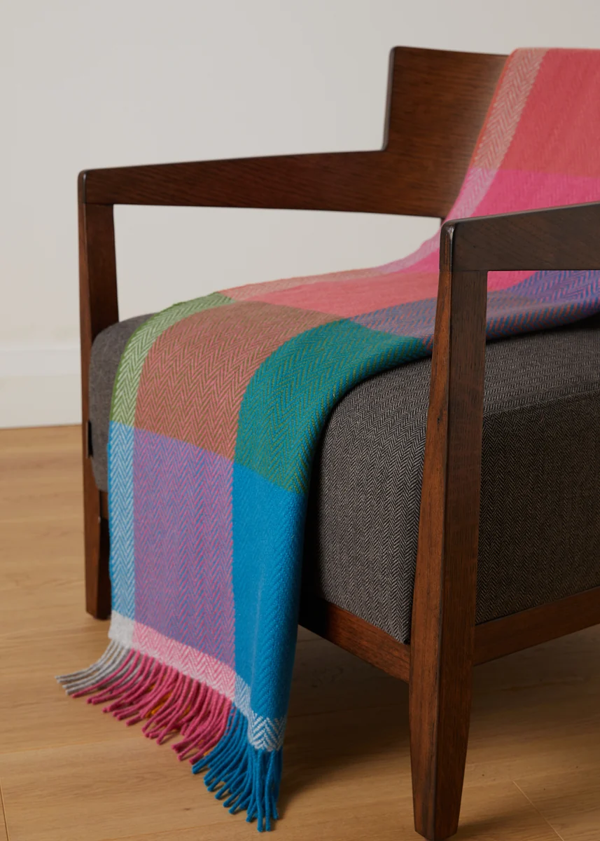 Modern Foxford Deel Cashmere and Lambswool Throw Verified