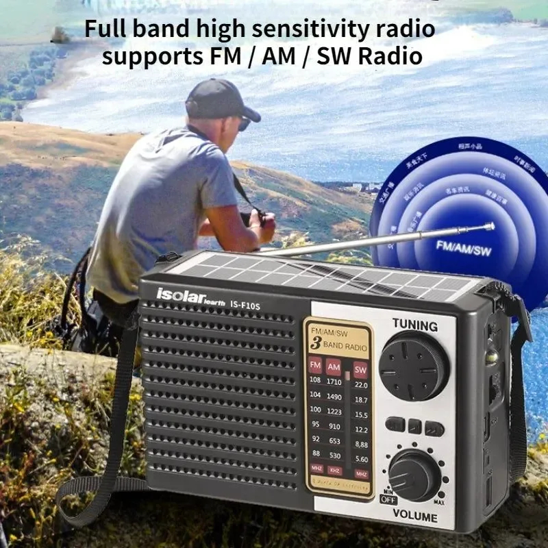 Exceptional Wireless Bluetooth Speaker with LED Flashlight - FM AM SW Radio Solar Charging Emergency Full Band High Sensitivity Portable Radio Innovative