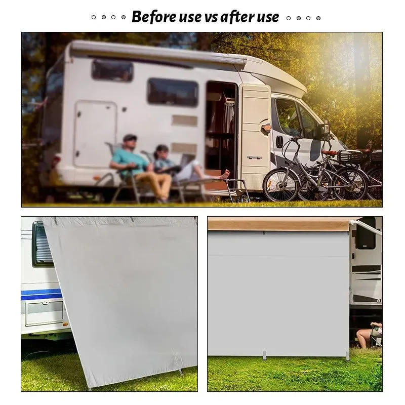 Elite 4x1.95M Caravan Privacy Screen Car Side Awning - Rooftop Tent Sun Shelter Shade for SUV Camping Efficient