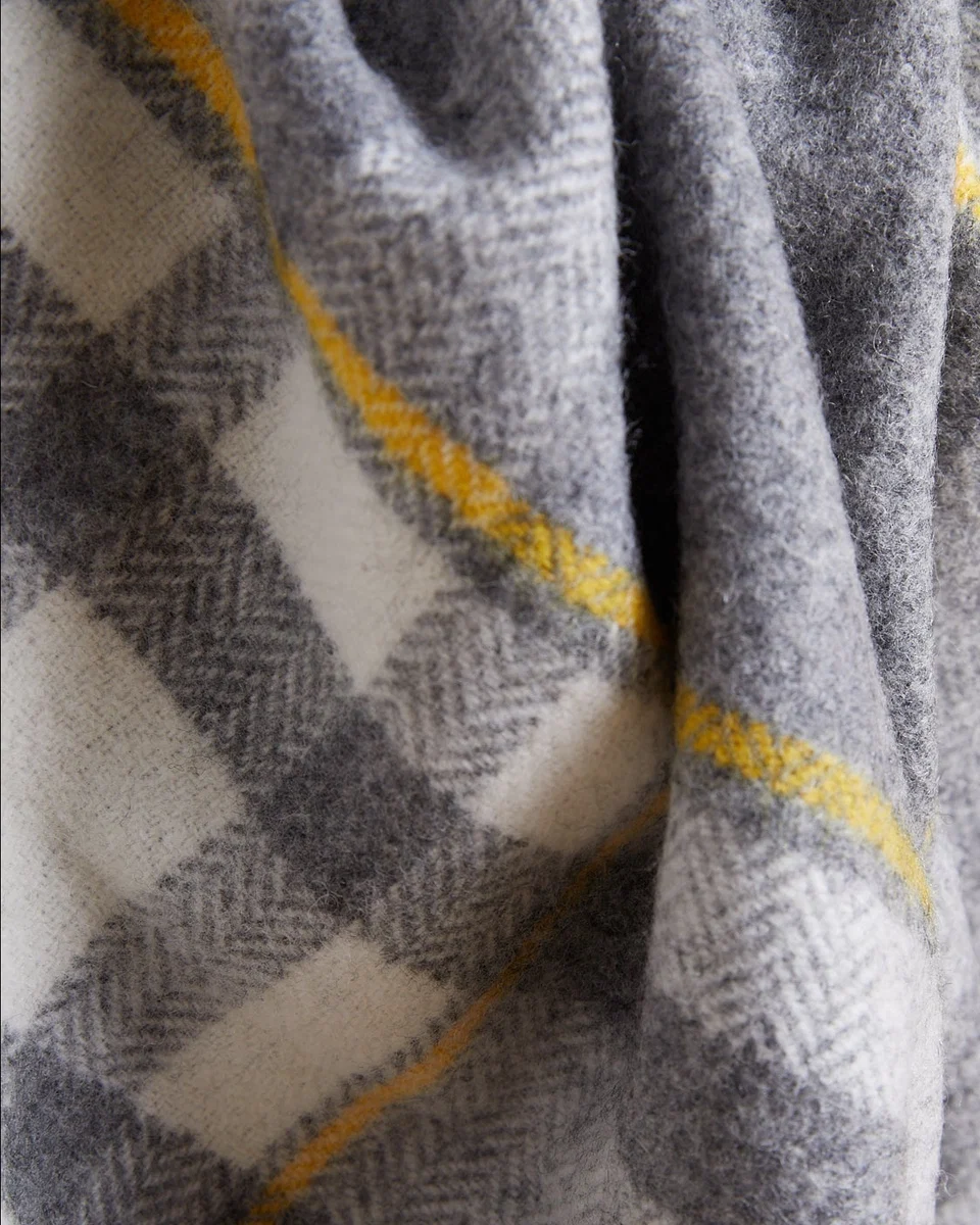 Clean Foxford Liath Lambswool Comfort Throw Selected
