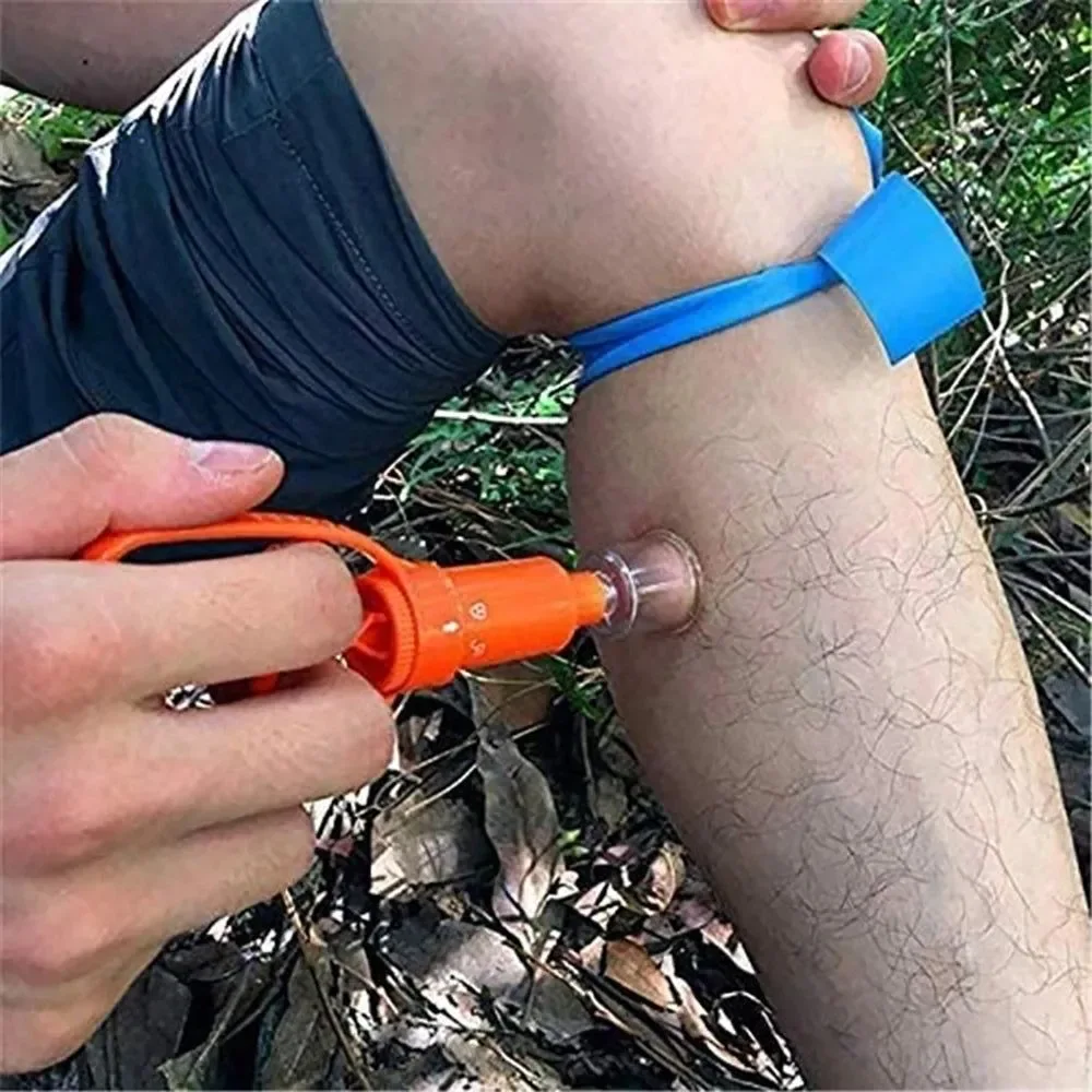 Premium Outdoor Venom Extractor Pump - First Aid Kit for Snake Mosquito Bee Bites - Survival Vacuum Suction Pump for Camping and Hiking Versatile