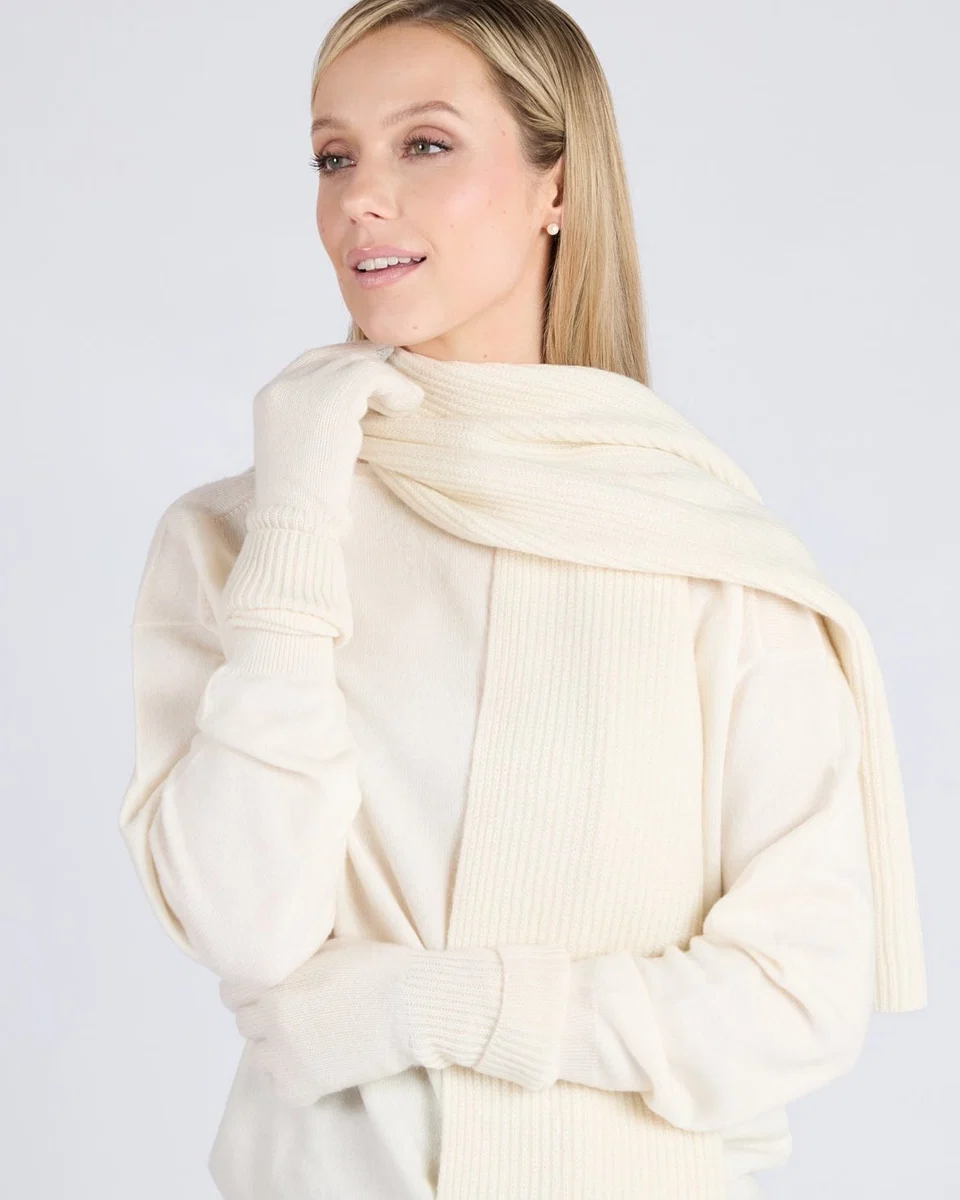 Next-Generation Foxford White Cashmere Gloves Premium