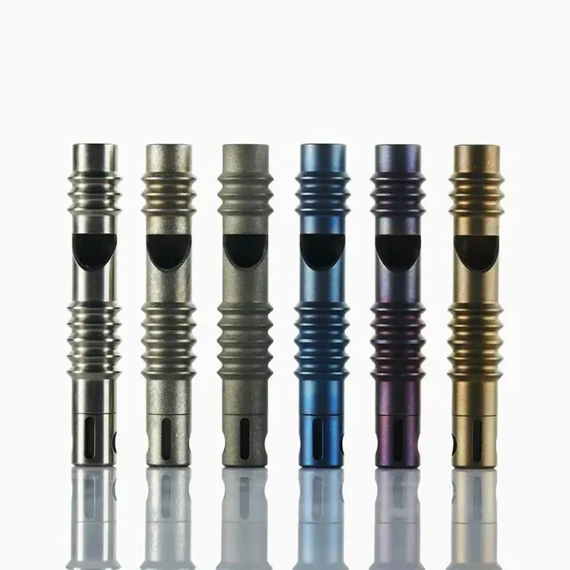 Enhanced Titanium Alloy EDC High Frequency Whistle - Emergency Survival Outdoor Camping Animal Training Safety Tool Stylish