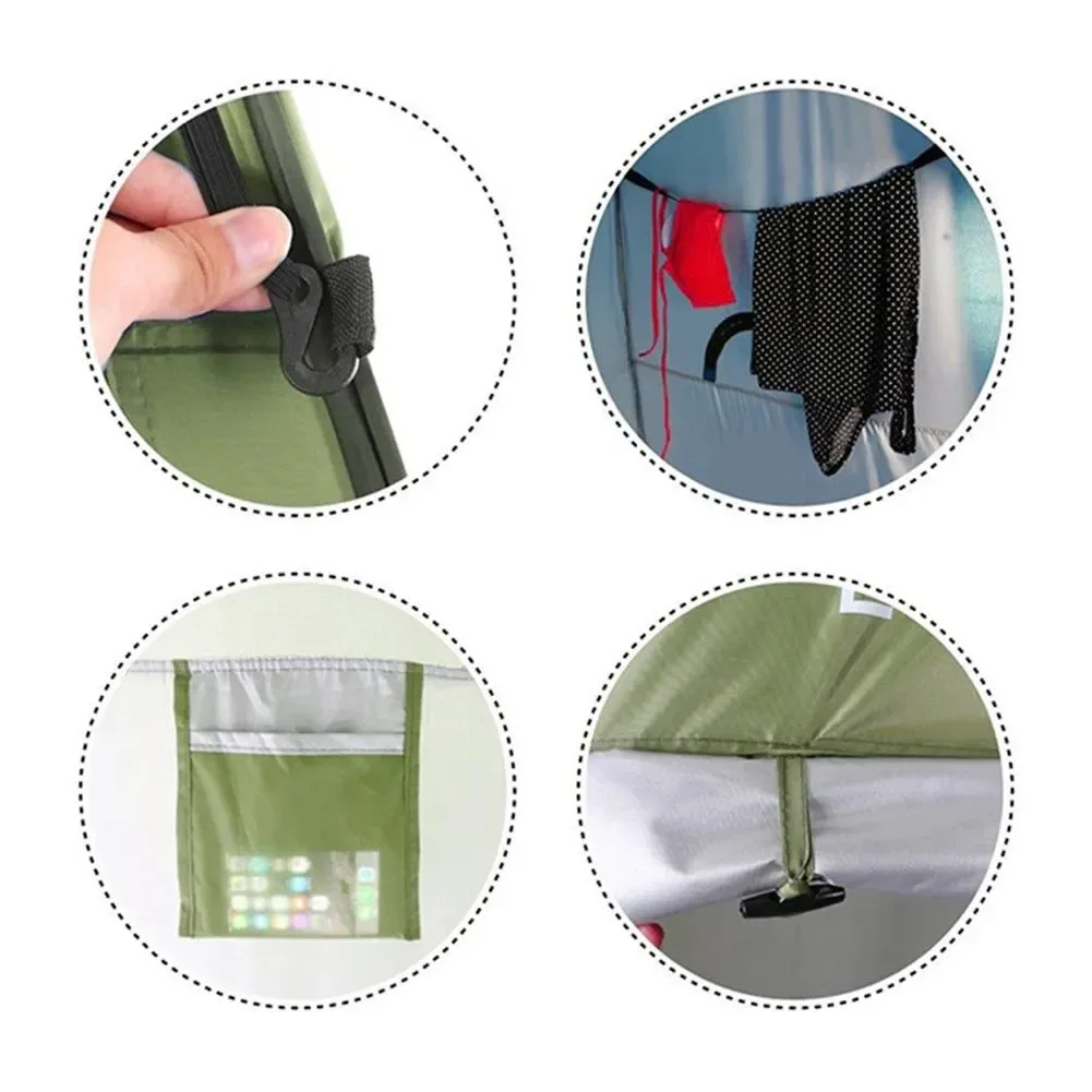 Elegant Portable Pop Up Camping Tent - Privacy Shower Tent for Hiking Beach Outdoor Toilet and Bathroom Use Fast