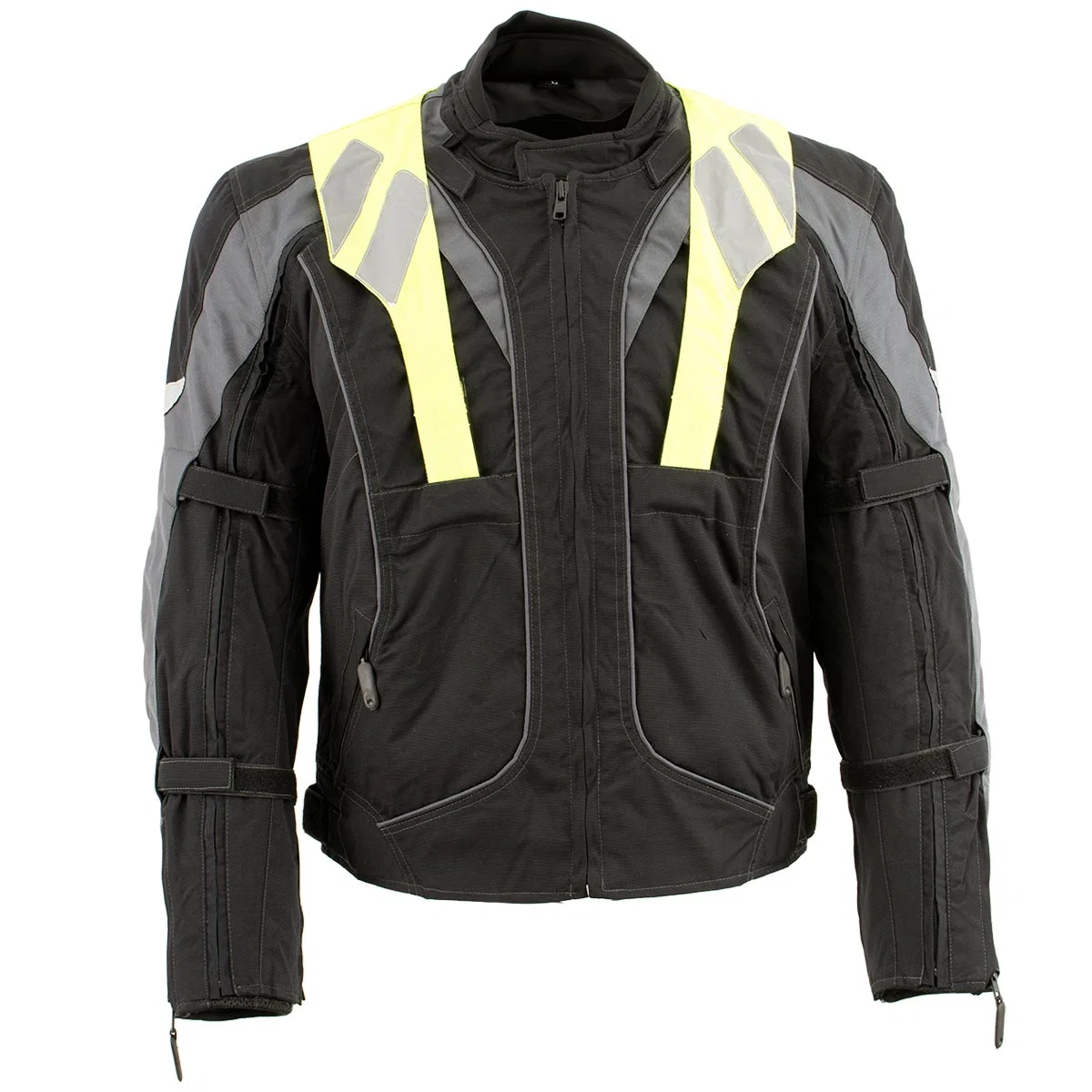 Elite NexGen SH2325 Men's Armored Two in One Textile and Mesh Racing Jacket with Retractable Hi Viz Protection Detailed