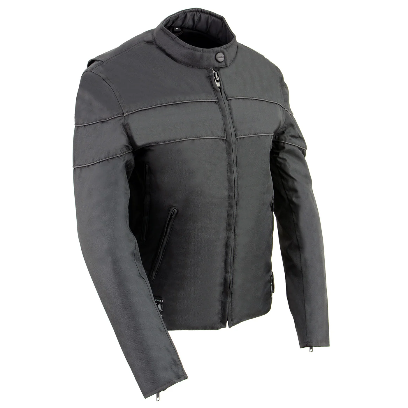 Original Design Milwaukee Leather SH2261 Women's Black Textile Lightweight Motorcycle Jacket with Reflective Piping Dependable