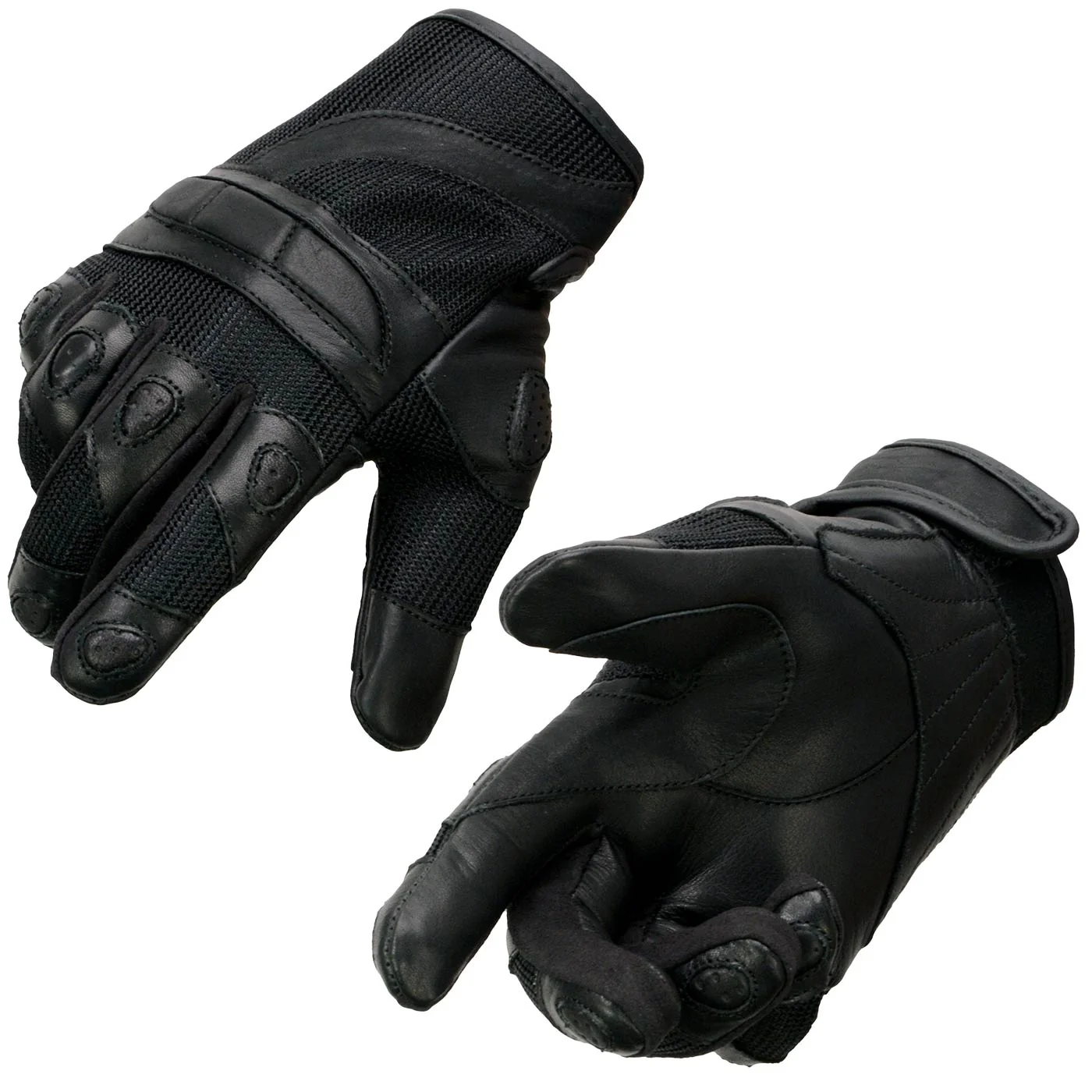 Casual Milwaukee Leather SH802 Women's Black Leather and Mesh Racing Motorcycle Gloves w Padded Fingers Healthy