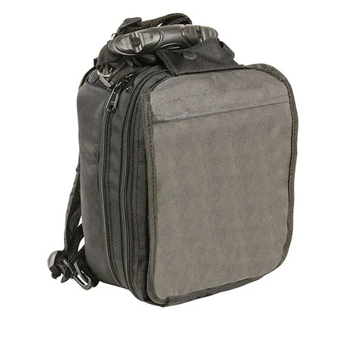 Fashionable Milwaukee Leather SH675 Black Medium Textile Magnetic Tank Bag with Double Access Zippers First-Class