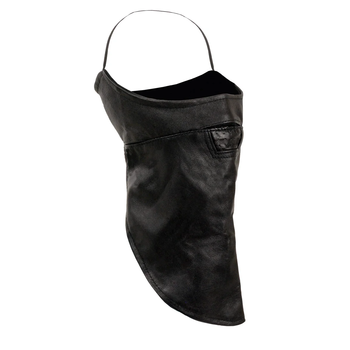 High-Grade Milwaukee Leather SH163 Unisex Premium Leather Face Mask with Fleece Liner Classic