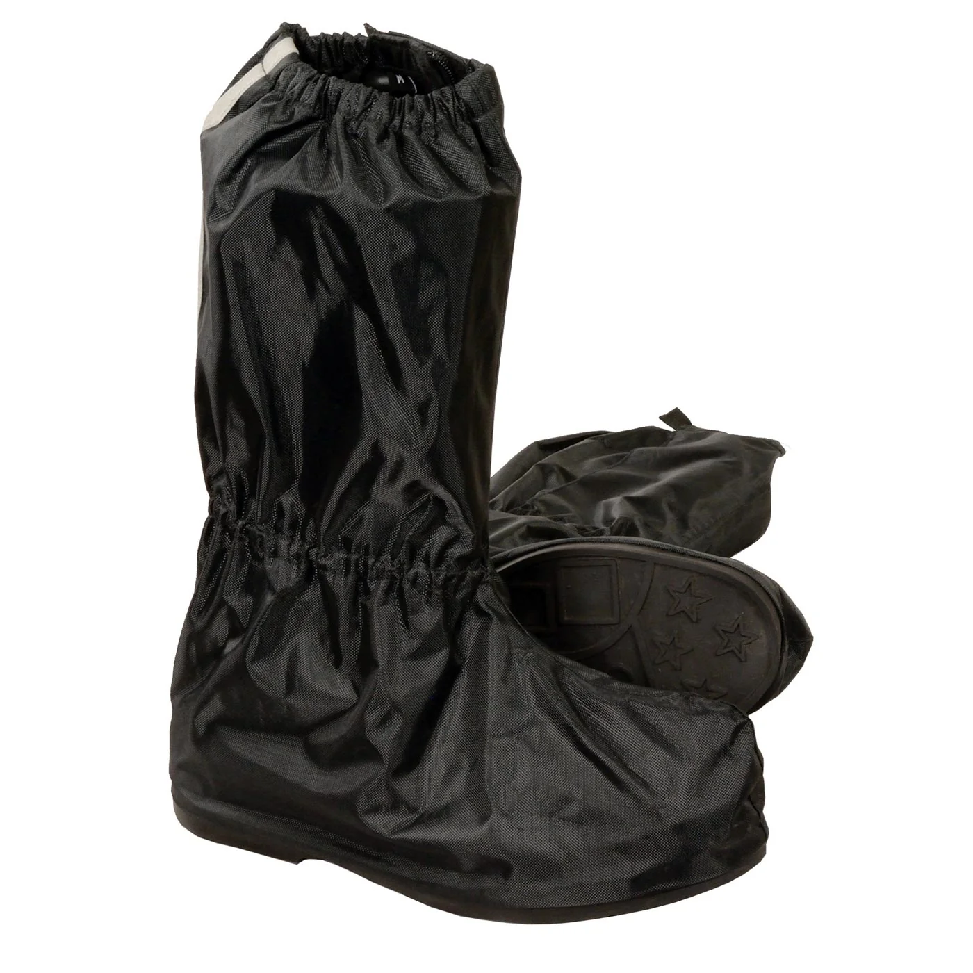Environmentally Friendly Milwaukee Leather Men's Rain Boot Covers - Waterproof 1200D Nylon Overshoes with Hard Sole and Reflective Piping Authentic