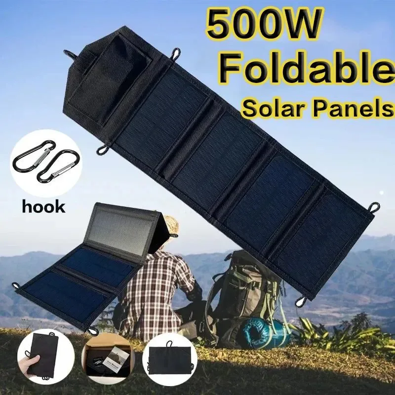 Relaxed 500W Solar Panel 5V USB Portable Waterproof For Cell Phone Power Bank Battery Charger Outdoor Camping Hiking Fishing Trendy