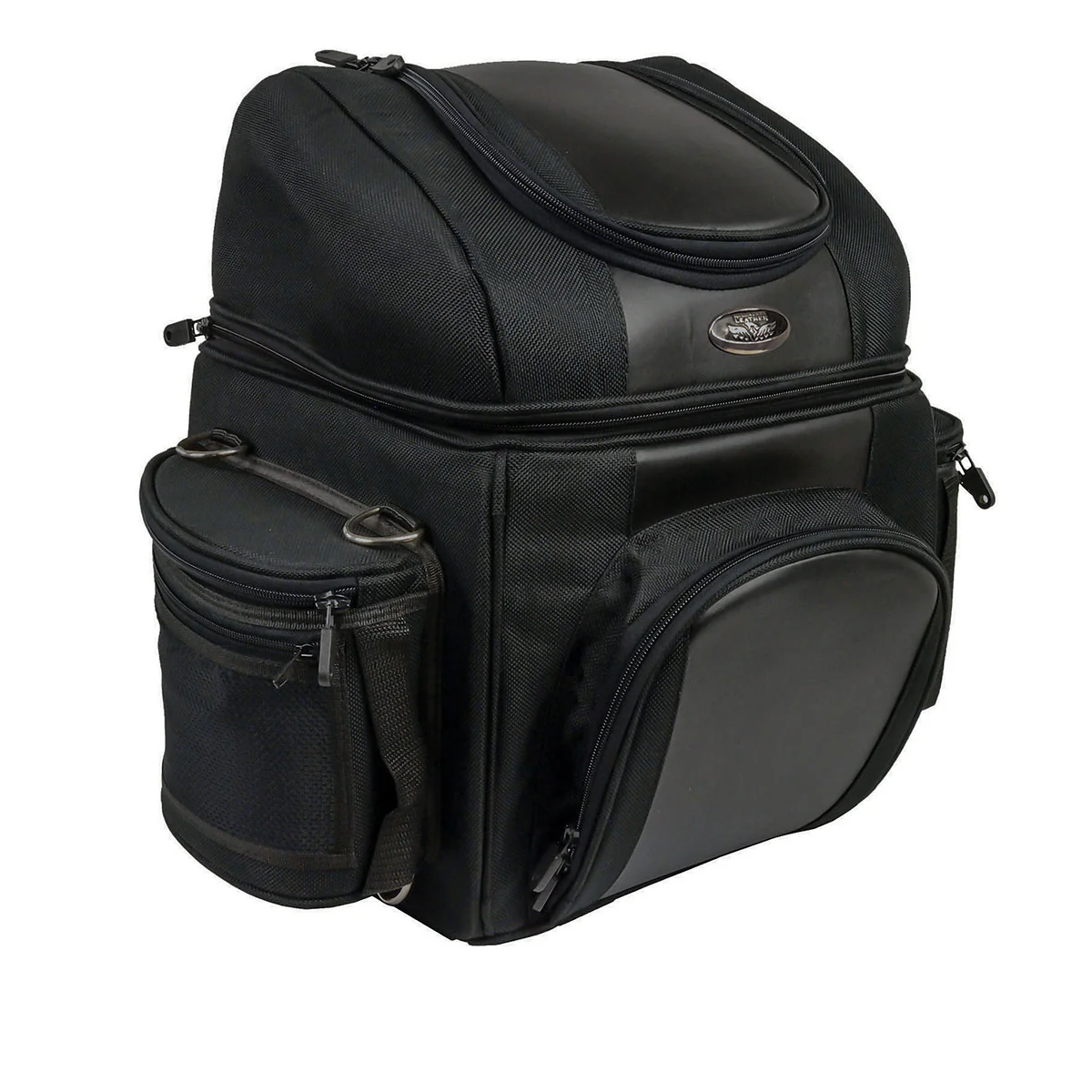 Smart Milwaukee Leather SH682 Black Medium Motorcycle Textile Sissy Bar Travel Bag Advanced
