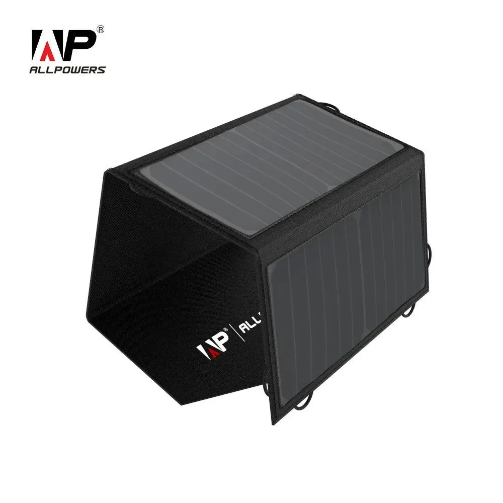 Organic 18V 21W Solar Charger Waterproof Foldable Solar Power Bank for 12V Car Battery Mobile Phone Outdoor Hiking Effective